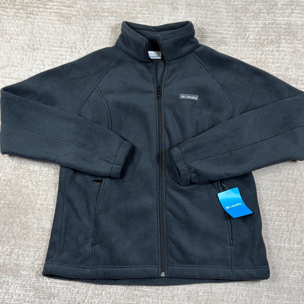 Columbia Women Black Full Zip Fleece Jacket XL6578 XL NWT